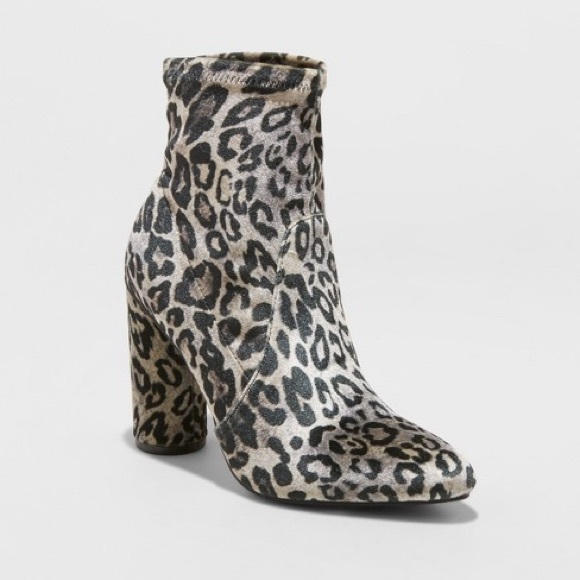 a new day Norma Grey Leopard Boots 11 - Picture 1 of 7